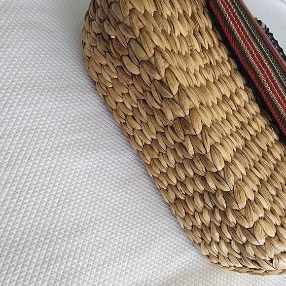 Boho straw summer beach bag - Picture 9 of 12